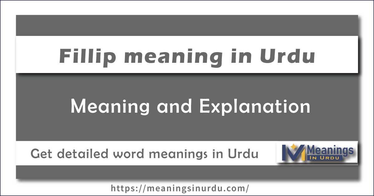 Fillip meaning in Urdu