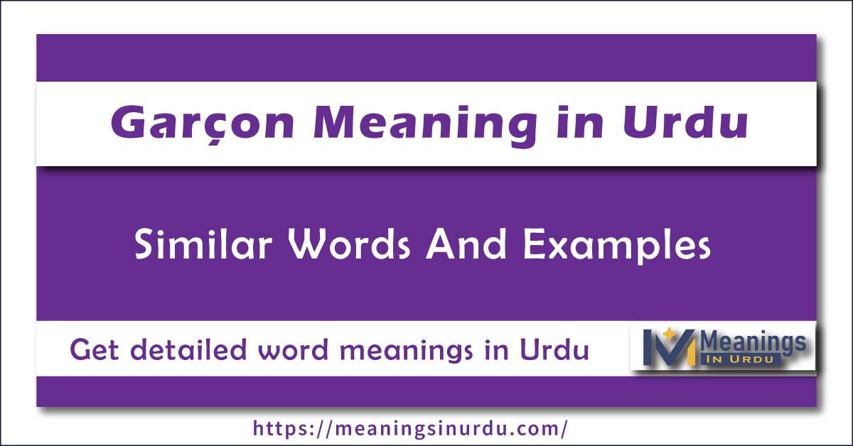 Garçon Meaning in Urdu