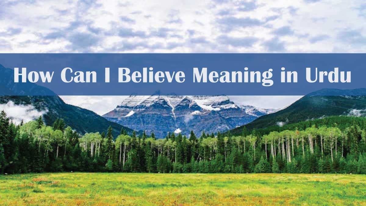How Can I Believe Meaning in Urdu