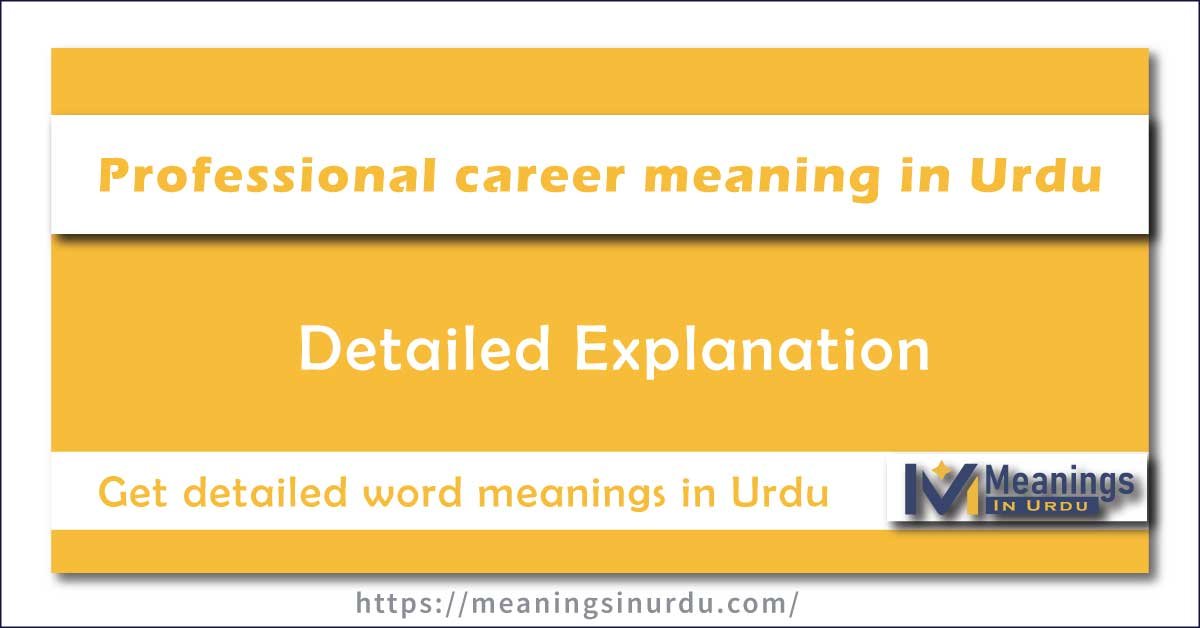 Professional Career Meaning in Urdu | Comprehensive Explanation