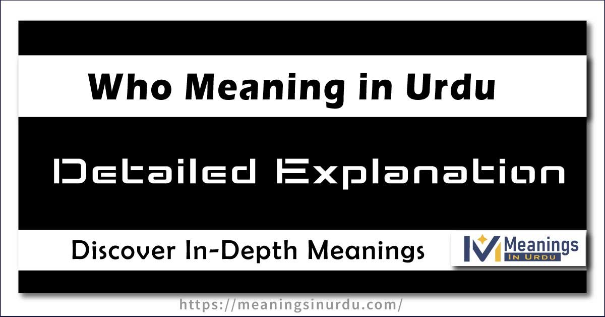 Who Meaning in Urdu